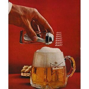 Vintage 1970s Budweiser Beer Print Ad‎